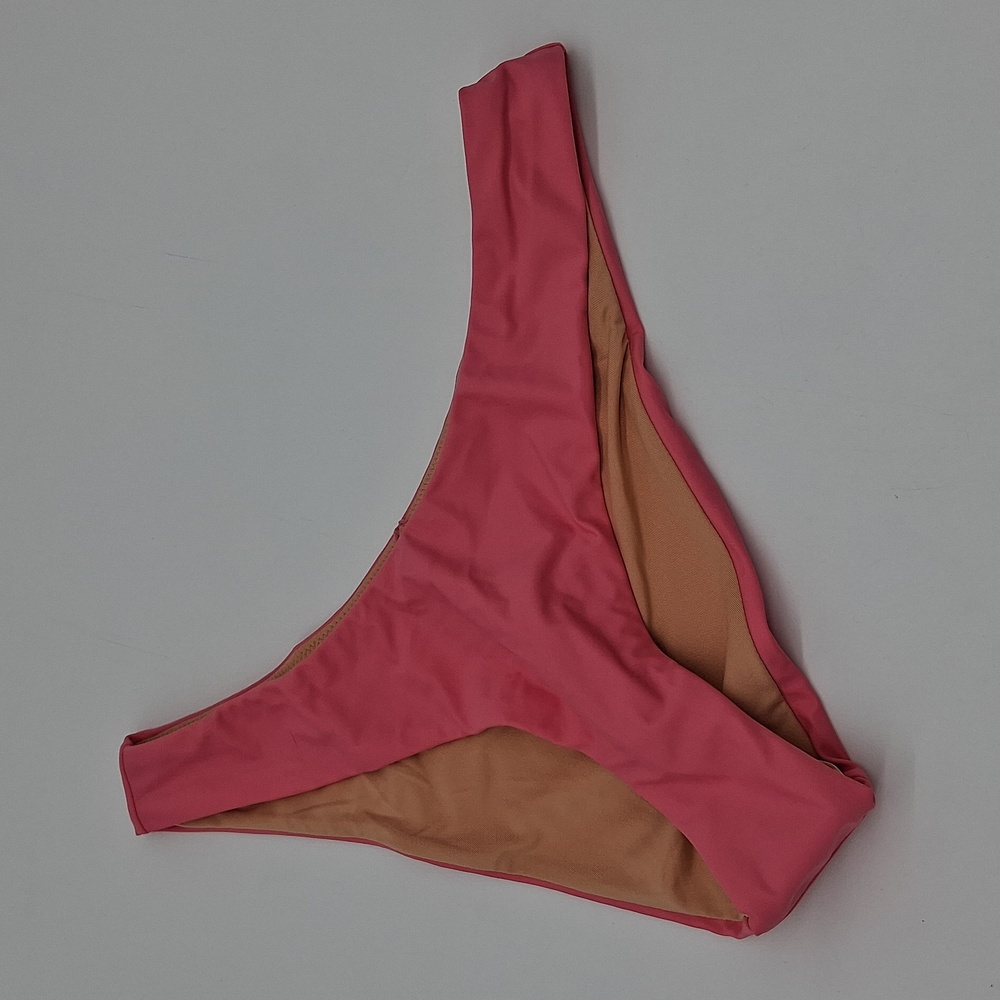 J. Crew CurvedWaist Cheeky Bikini Bottom Pink M